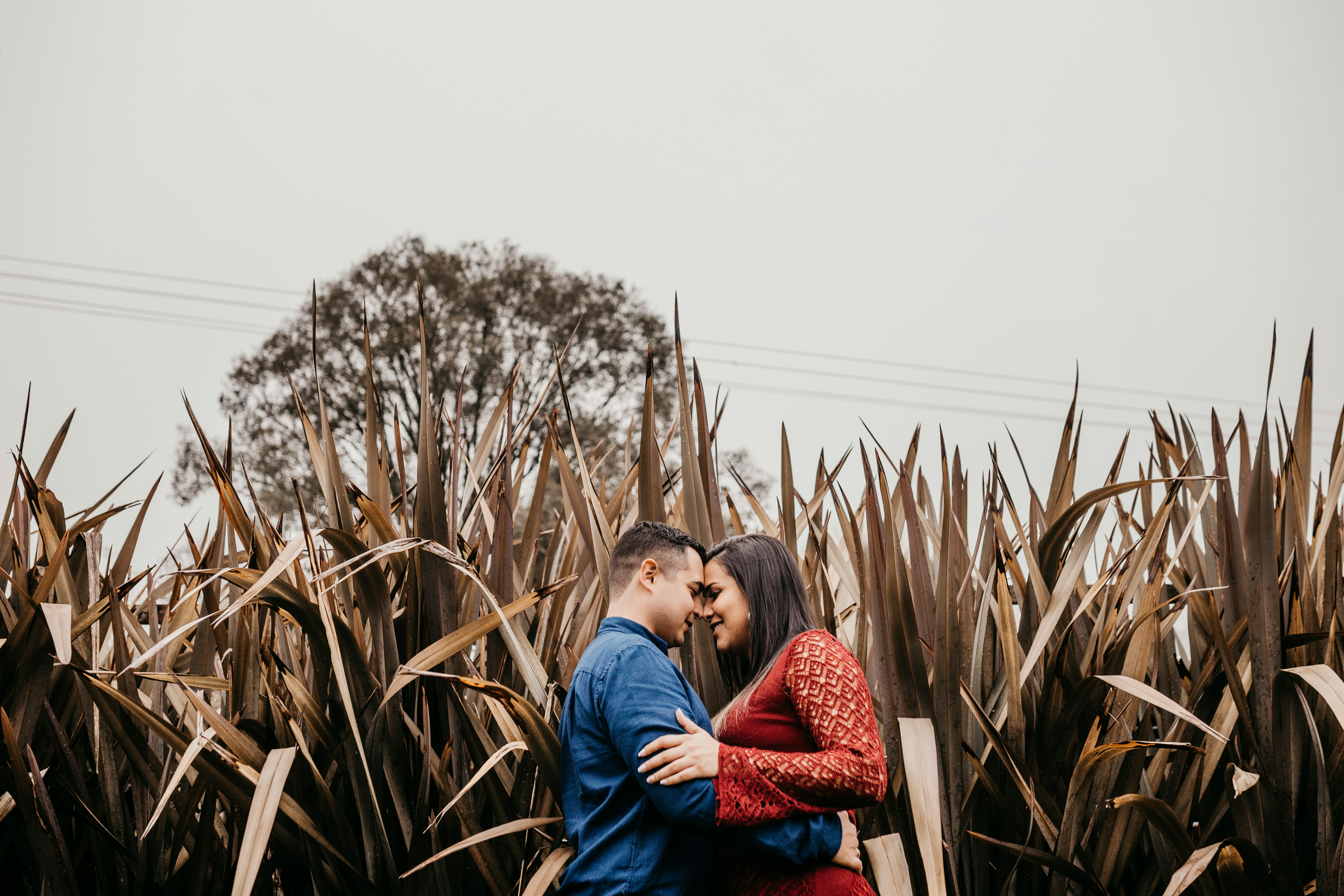 woman in blue denim jacket sitting on brown grass field during daytime